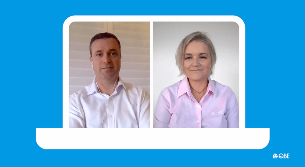 Aaron Gavin, QBE Australia Pacific General Manager SME & Belinda Steedman, Head of SME Customer Experience